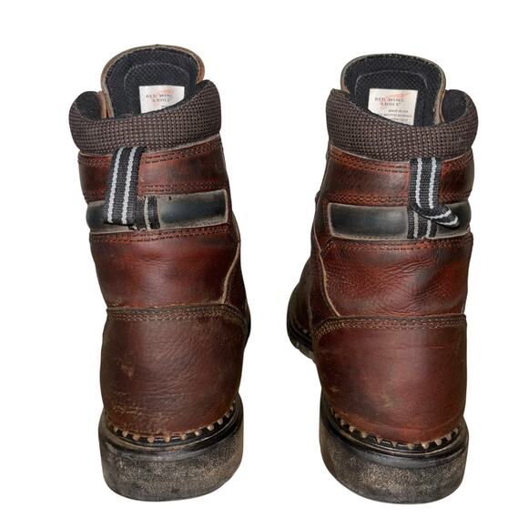 Red Wing 2238 Work Boots Mens 10 D Made in USA Steel Toe EH Leather Logger Boots - Picture 4 of 8